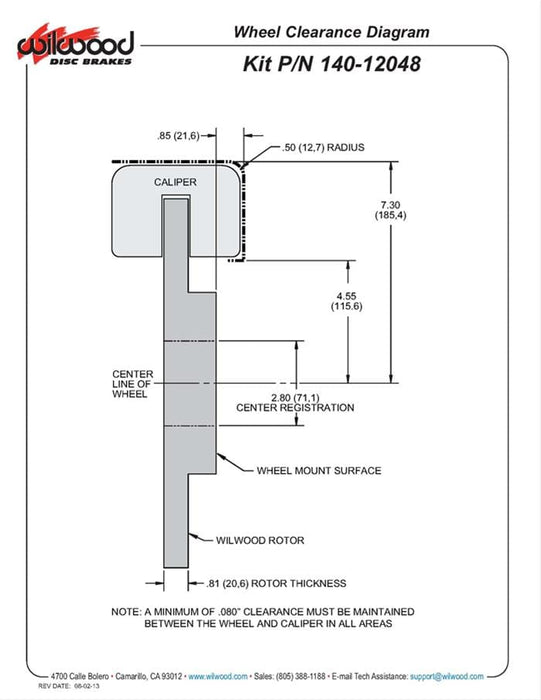 Wilwood Disc Brakes Wilwood Forged DynaPro 6 Big Brake Front Brake Kits 140-12048-DR Autofit