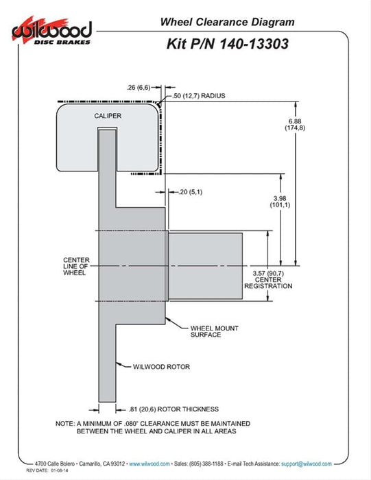 Wilwood Disc Brakes Wilwood Forged DynaPro 6 Big Brake Front Brake Kits 140-13303 Autofit