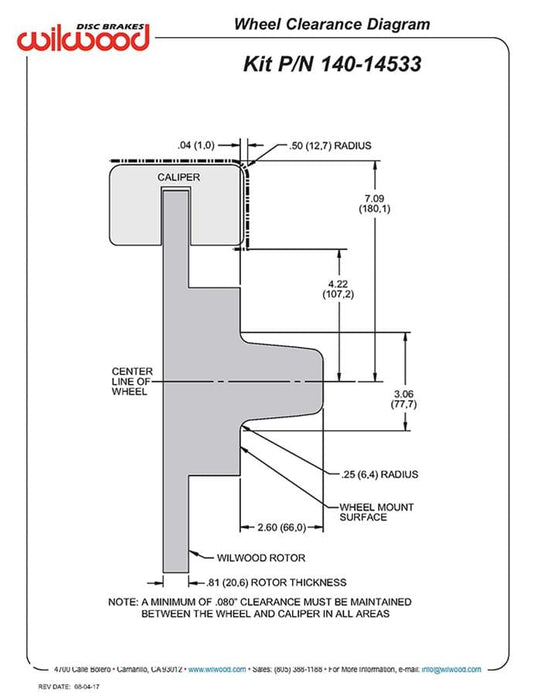Wilwood Disc Brakes Wilwood Forged DynaPro 6 Big Brake Front Brake Kits 140-14533-DR Autofit