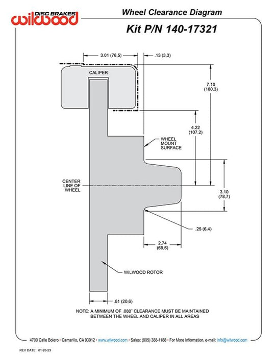 Wilwood Disc Brakes Wilwood Forged DynaPro 6 Big Brake Front Brake Kits 140-17321-D Autofit
