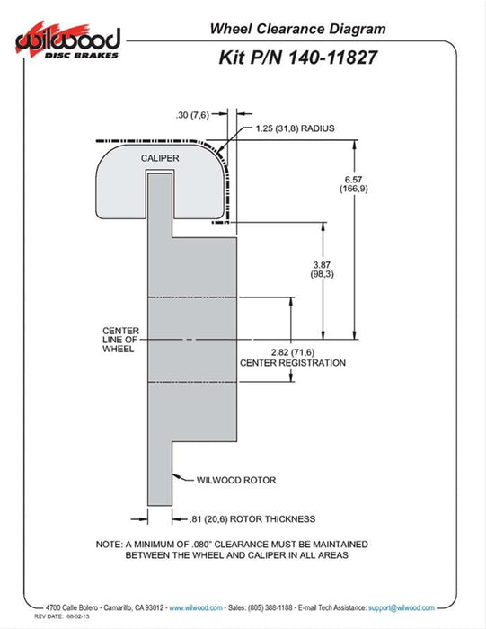 Wilwood Disc Brakes Wilwood Forged DynaPro Low-Profile Rear Parking Brake Kits 140-11827-D Autofit
