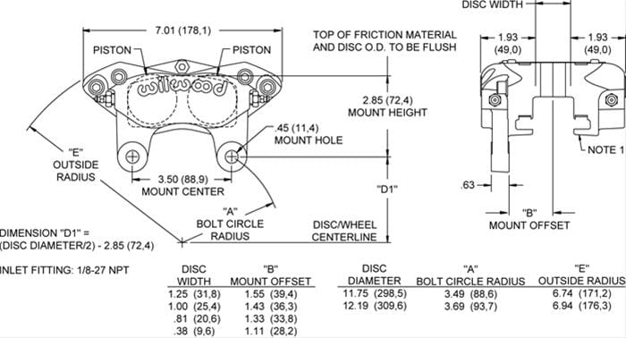 Wilwood Disc Brakes Wilwood Forged Narrow Dynalite Calipers 120-11577-P Autofit