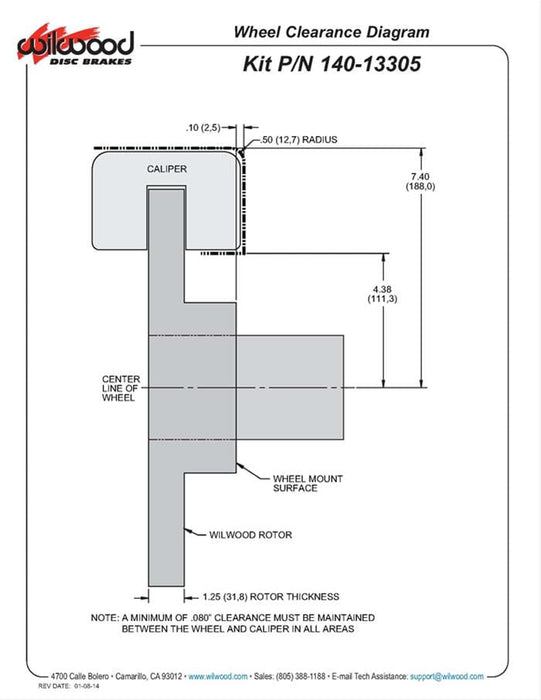 Wilwood Disc Brakes Wilwood Forged Narrow Superlite 4R Big Brake Front Brake Kits 140-13305-R Autofit