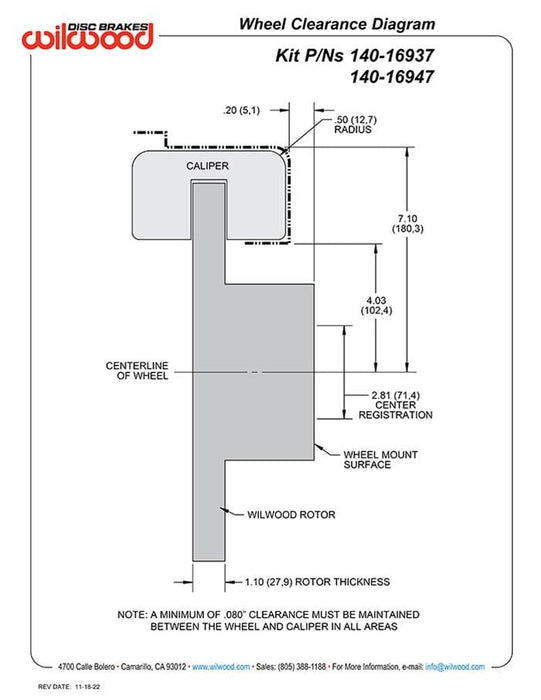 Wilwood Disc Brakes Wilwood Forged Narrow Superlite 4R Big Brake Front Brake Kits 140-16937-Y Autofit