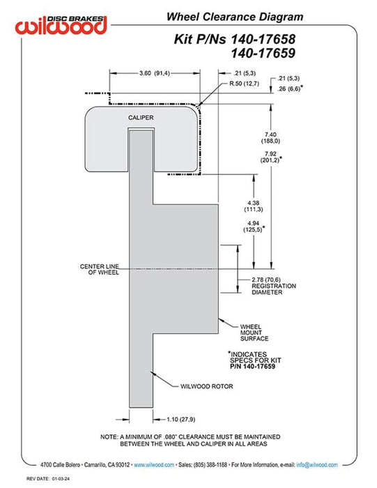 Wilwood Disc Brakes Wilwood Forged Narrow Superlite 4R Big Brake Rear Brake Kits 140-17658-DR Autofit