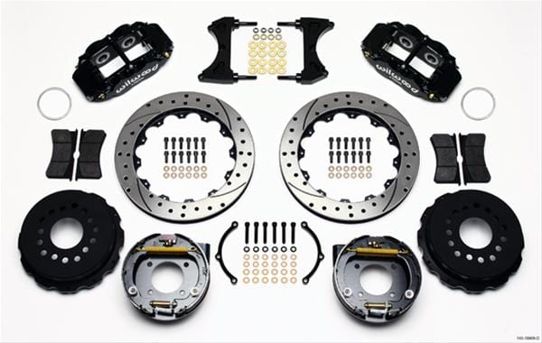 Wilwood Disc Brakes Wilwood Forged Narrow Superlite 4R Big Brake Rear Parking Brake Kits 140-10908-D Autofit
