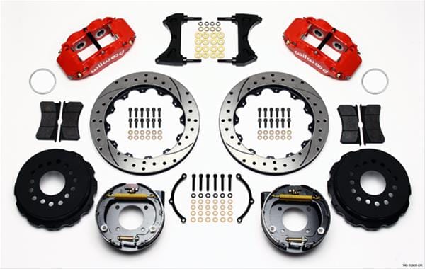 Wilwood Disc Brakes Wilwood Forged Narrow Superlite 4R Big Brake Rear Parking Brake Kits 140-10908-DR Autofit