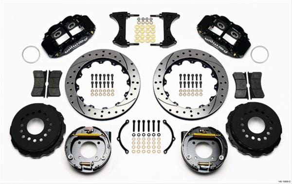 Wilwood Disc Brakes Wilwood Forged Narrow Superlite 4R Big Brake Rear Parking Brake Kits 140-10909-D Autofit