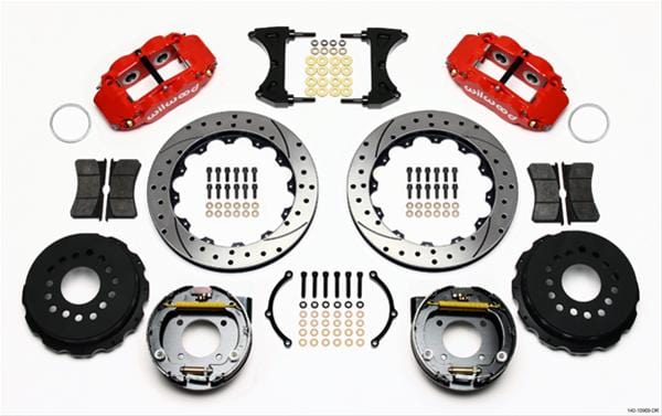 Wilwood Disc Brakes Wilwood Forged Narrow Superlite 4R Big Brake Rear Parking Brake Kits 140-10909-DR Autofit