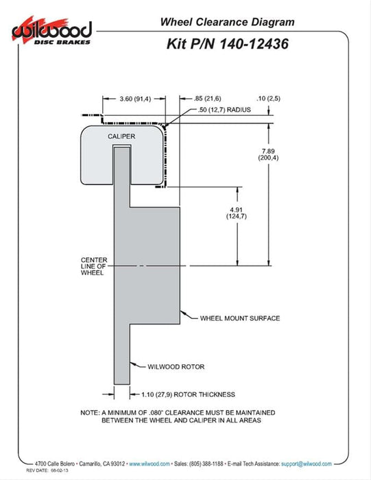 Wilwood Disc Brakes Wilwood Forged Narrow Superlite 4R Big Brake Rear Parking Brake Kits 140-12436-D Autofit