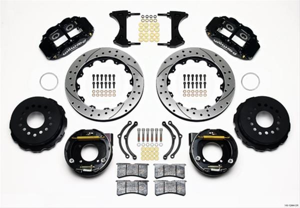 Wilwood Disc Brakes Wilwood Forged Narrow Superlite 4R Big Brake Rear Parking Brake Kits 140-12964-D Autofit
