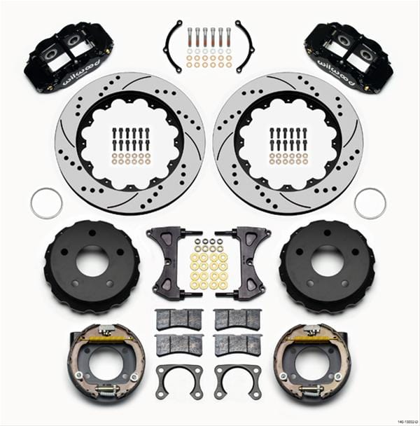 Wilwood Disc Brakes Wilwood Forged Narrow Superlite 4R Big Brake Rear Parking Brake Kits 140-13332-D Autofit