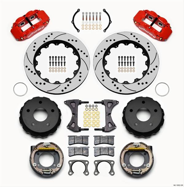 Wilwood Disc Brakes Wilwood Forged Narrow Superlite 4R Big Brake Rear Parking Brake Kits 140-13332-DR Autofit