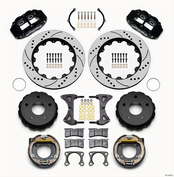 Wilwood Disc Brakes Wilwood Forged Narrow Superlite 4R Big Brake Rear Parking Brake Kits 140-13333-D Autofit