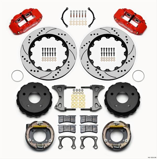 Wilwood Disc Brakes Wilwood Forged Narrow Superlite 4R Big Brake Rear Parking Brake Kits 140-13333-DR Autofit
