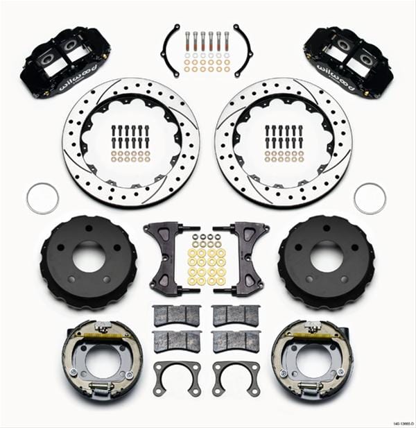 Wilwood Disc Brakes Wilwood Forged Narrow Superlite 4R Big Brake Rear Parking Brake Kits 140-13665-D Autofit