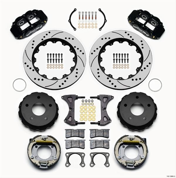 Wilwood Disc Brakes Wilwood Forged Narrow Superlite 4R Big Brake Rear Parking Brake Kits 140-13666-D Autofit