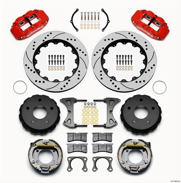 Wilwood Disc Brakes Wilwood Forged Narrow Superlite 4R Big Brake Rear Parking Brake Kits 140-13666-DR Autofit