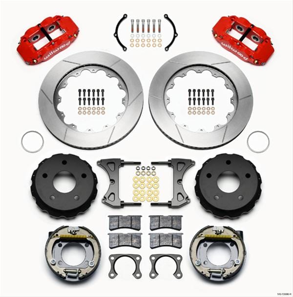 Wilwood Disc Brakes Wilwood Forged Narrow Superlite 4R Big Brake Rear Parking Brake Kits 140-13666-R Autofit