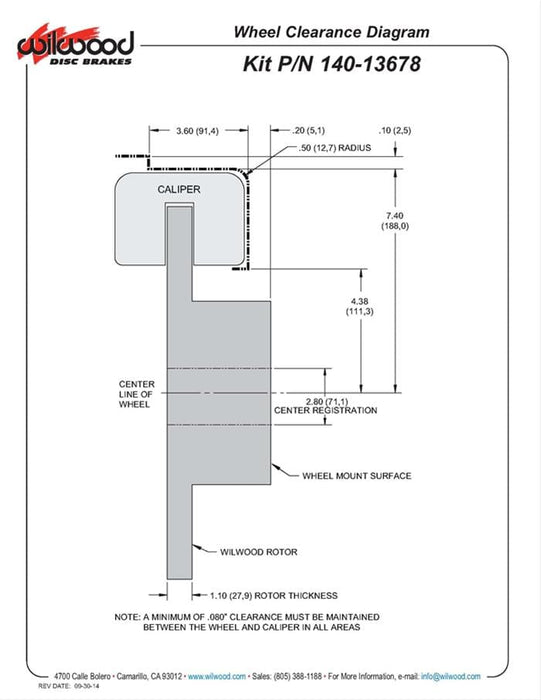Wilwood Disc Brakes Wilwood Forged Narrow Superlite 4R Big Brake Rear Parking Brake Kits 140-13678 Autofit