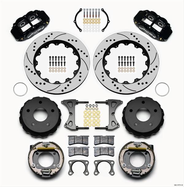 Wilwood Disc Brakes Wilwood Forged Narrow Superlite 4R Big Brake Rear Parking Brake Kits 140-13731-D Autofit