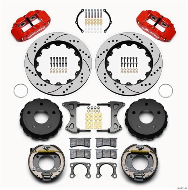 Wilwood Disc Brakes Wilwood Forged Narrow Superlite 4R Big Brake Rear Parking Brake Kits 140-13731-DR Autofit