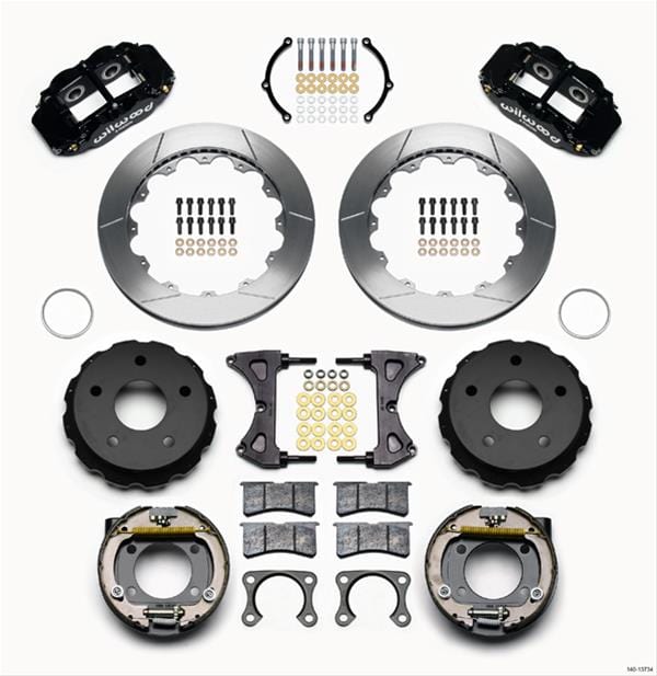 Wilwood Disc Brakes Wilwood Forged Narrow Superlite 4R Big Brake Rear Parking Brake Kits 140-13734 Autofit