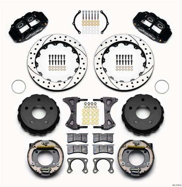 Wilwood Disc Brakes Wilwood Forged Narrow Superlite 4R Big Brake Rear Parking Brake Kits 140-13734-D Autofit