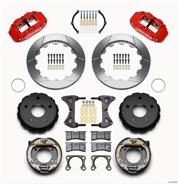 Wilwood Disc Brakes Wilwood Forged Narrow Superlite 4R Big Brake Rear Parking Brake Kits 140-13734-R Autofit