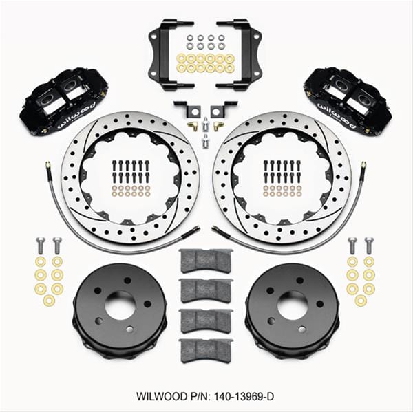 Wilwood Disc Brakes Wilwood Forged Narrow Superlite 4R Big Brake Rear Parking Brake Kits 140-13969-D Autofit
