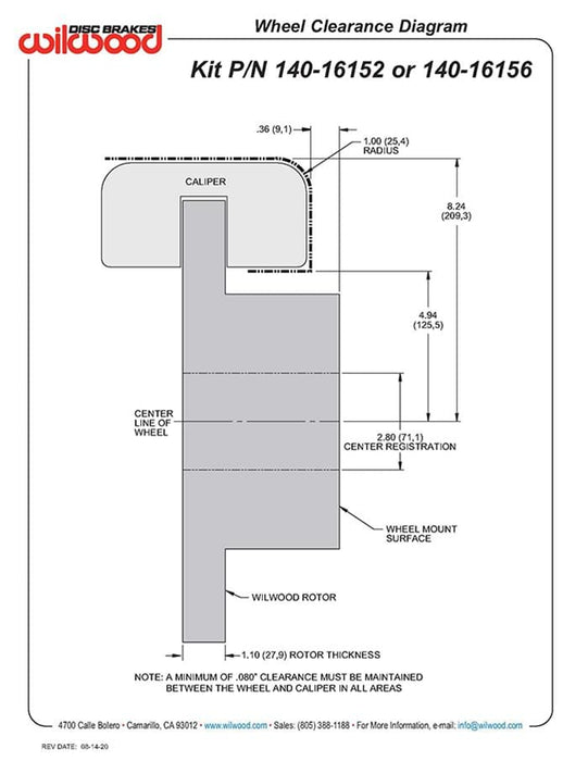 Wilwood Disc Brakes Wilwood Forged Narrow Superlite 4R Big Brake Rear Parking Brake Kits 140-16152-D Autofit