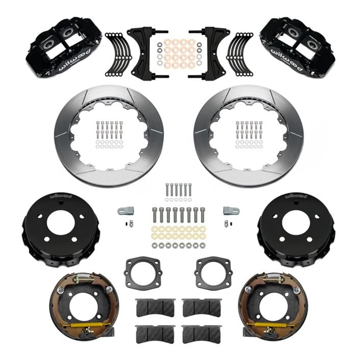 Wilwood Disc Brakes Wilwood Forged Narrow Superlite 4R Big Brake Rear Parking Brake Kits 140-17542 Autofit
