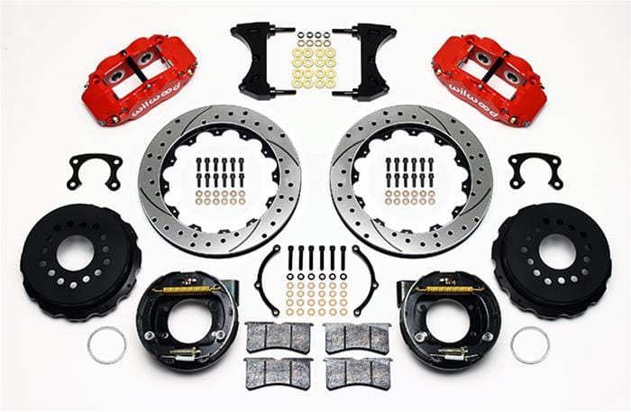 Wilwood Disc Brakes Wilwood Forged Narrow Superlite 4R Big Brake Rear Parking Brake Kits 140-9218-DR Autofit