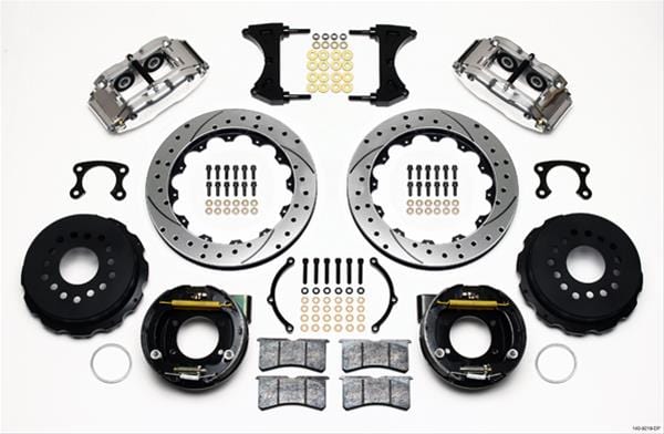 Wilwood Disc Brakes Wilwood Forged Narrow Superlite 4R Big Brake Rear Parking Brake Kits 140-9219-DP Autofit