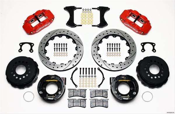 Wilwood Disc Brakes Wilwood Forged Narrow Superlite 4R Big Brake Rear Parking Brake Kits 140-9220-DR Autofit