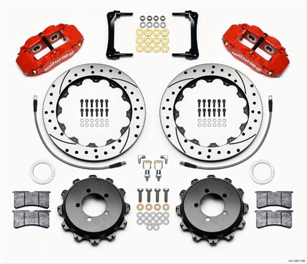 Wilwood Disc Brakes Wilwood Forged Narrow Superlite 4R Big Brake Rear Race Kits 140-12871-DR Autofit