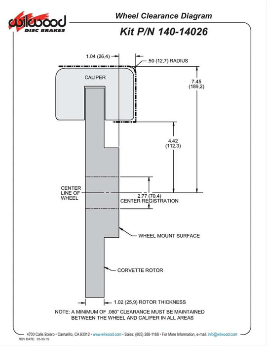 Wilwood Disc Brakes Wilwood Forged Narrow Superlite 4R Caliper Kits 140-14026-R Autofit