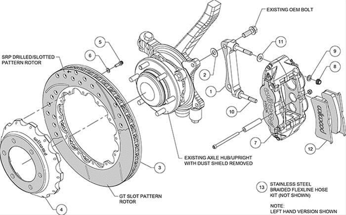 Wilwood Disc Brakes Wilwood Forged Narrow Superlite 6R Big Brake Front Brake Kits 140-14577-DR Autofit