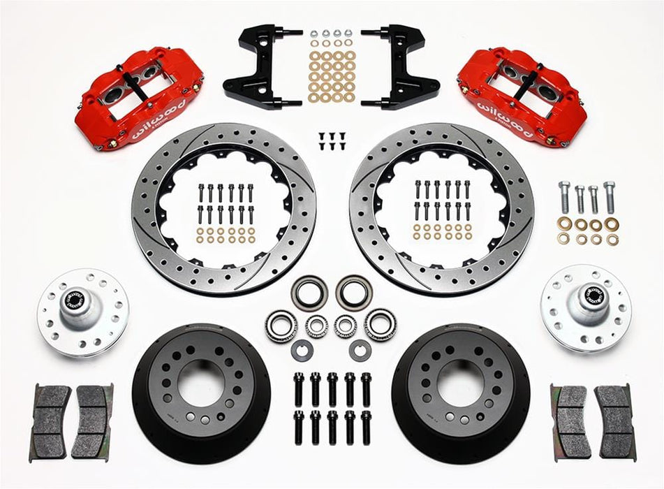 Wilwood Disc Brakes Wilwood Forged Narrow Superlite 6R Big Brake Front Brake Kits 140-9801-DR Autofit