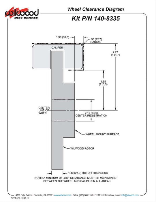 Wilwood Disc Brakes Wilwood Forged Superlite 4 Big Brake Front Disc Brake Kits 140-8335-R Autofit