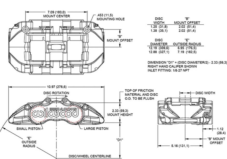 Wilwood Disc Brakes Wilwood Grand National GN4R Brake Calipers 120-16529 Autofit