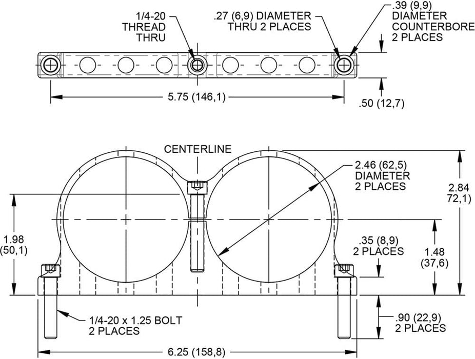 Wilwood Disc Brakes Wilwood Master Cylinder Remote Reservoir Mounting Brackets 250-16393 Autofit