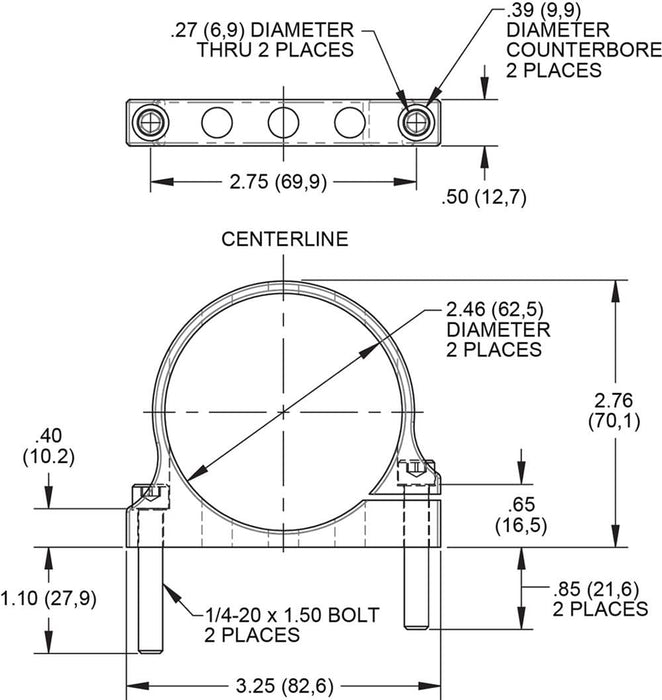 Wilwood Disc Brakes Wilwood Master Cylinder Remote Reservoir Mounting Brackets 250-16872 Autofit