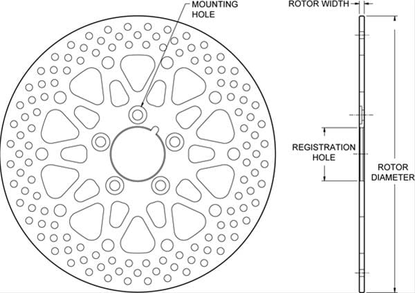 Wilwood Disc Brakes Wilwood Motorcycle Brake Rotors 160-14087-BK Autofit