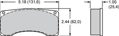 Wilwood Disc Brakes Wilwood PolyMatrix A Compound Brake Pads 15A-10154K-B Autofit