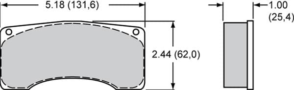 Wilwood Disc Brakes Wilwood PolyMatrix A Compound Brake Pads 15A-10154K-B Autofit
