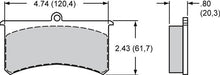 Wilwood Disc Brakes Wilwood PolyMatrix A Compound Brake Pads 15A-5735K-B Autofit