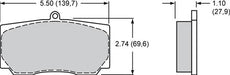 Wilwood Disc Brakes Wilwood PolyMatrix A Compound Brake Pads 15A-5741K-B Autofit