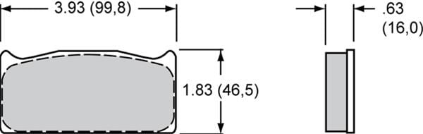 Wilwood Disc Brakes Wilwood PolyMatrix A Compound Brake Pads 15A-5887K-B Autofit