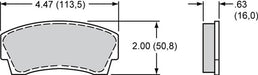 Wilwood Disc Brakes Wilwood PolyMatrix A Compound Brake Pads 15A-5936K-B Autofit